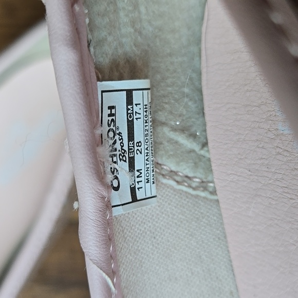 OshKosh B'gosh Pink Sparkly Ballet Flats With Flowers Size 11 Toddler - Picture 5 of 6